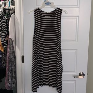 Striped black and white dress
